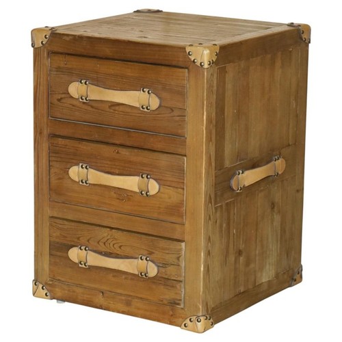 Recliamed wood brown leather - recliamed,