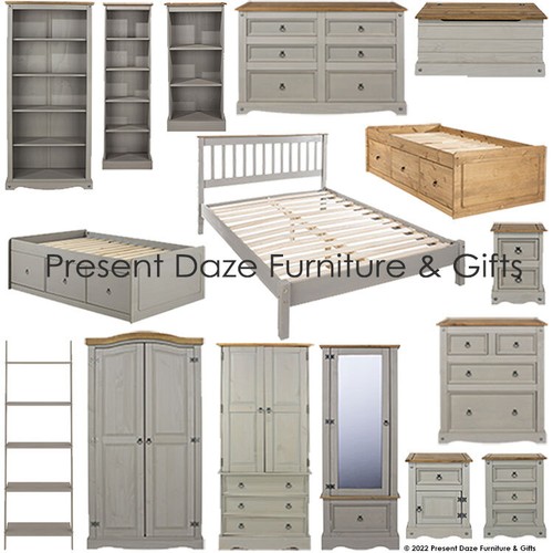 Solid greywash pine bedroom - solid,